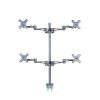 Neomounts FPMA-D935D4 uchwyt / stojak do monitorów 68,6 cm (27) Biurko Srebrny