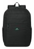 Rivacase Gremio plecak City backpack Czarny Poliester, Przetworzony politereftalan etylenu (rPET)