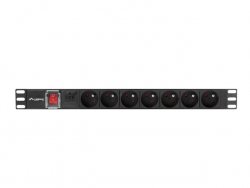 Listwa zasilająca Lanberg PDU-07E-0200-BK (16 A; 2m; kolor czarny)