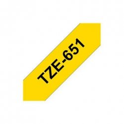 BROTHER TAŚMA LAMINOWANA 24MM/8M CZARNY NA ŻÓŁTYM