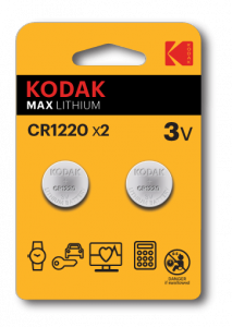 KODAK CR1220 BATERIE LITOWE MAX BLISTER X 2 SZT.