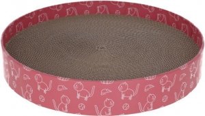 KERBL Drapak dla kota Circle, tekturowy, 5,5 cm, średnica 34 cm, różowy