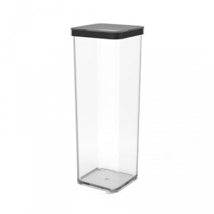 Rotho Pojemnik na przysmaki kwadratowy 2.0L LOFT transparentny/czarny