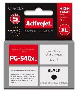 Activejet AC-540NX Tusz (zamiennik Canon PG-540XL; Supreme; 25 ml; czarny)