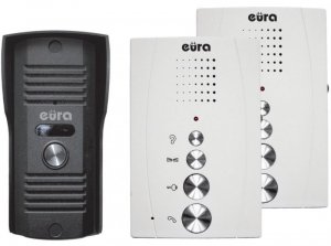 DOMOFON 'EURA' ADP-51A3 'DIFESA' - 1-rodzinny, 2 unifony, interkom, (biały)