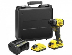 Stanley SFMCF810D2K-QW wkrętak zasilany/zakrętark udarowy 2800 RPM Czarny, Żółty