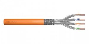 Kabel instalacyjny DIGITUS kat.7, S/FTP, Dca, AWG 23/1, LSOH, 50m, pomarańczowy