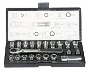 MAKITA ZEST.NASADEK+KLUCZ Z ADAPTEREM 1/4 3/8 21el