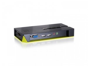 LevelOne KVM-0421 przełącznik KVM Czarny, Zielony