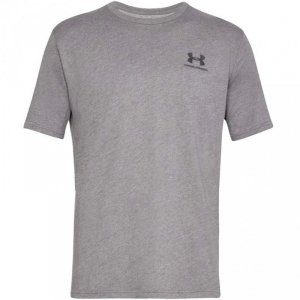 Koszulka męska z krótkim rękawem Under Armour Sportstyle Left Chest SS szary melanż  1326799 036 M