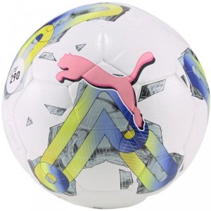 Piłka nożna Puma Orbita 5 Hybrid Lite biało-zielono-różowa 290 83785 01 4