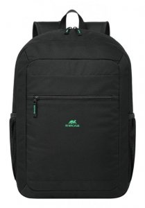 Rivacase Gremio plecak City backpack Czarny Poliester, Przetworzony politereftalan etylenu (rPET)