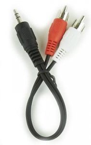 KABEL AUDIO 3.5MM TO 2RCA 0.2M CCA-458/0.2 GEMBIRD