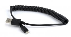 KABEL LIGHTING USB2 1.5M SPIRAL CC-LMAM-1.5M GEMBIRD