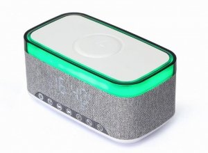 MOBILE CHARGER WRL&ALARM CLOCK/DAC-SPKBT-QC15-GR GEMBIRD
