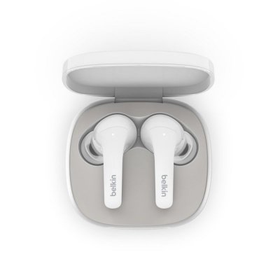 Słuchawki bezprzewodowe douszne Belkin SoundForm Flow Noise Cancellation Earbuds ANC BT5.2 IPX5 White