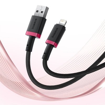 Kabel Baseus Dura 2.4A 1m (czerwono-czarny)