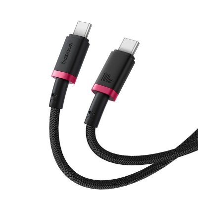 Kabel Baseus Dura Typ C-Typ C 100W 1m (czerwono-czarny)