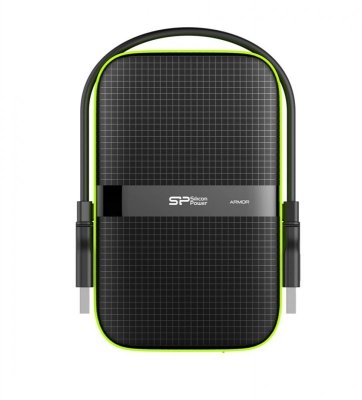 Dysk zewnętrzny HDD Silicon Power Armor A60 (1TB; 2.5&quot;; USB 3.2; 5400 obr/min; Green-Black; SP010TBPHDA60S3K)