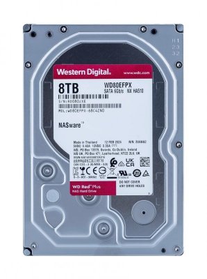 Dysk HDD WD Red Plus WD80EFPX (8 TB ; 3.5&quot;; 256 MB; 5640 obr/min)