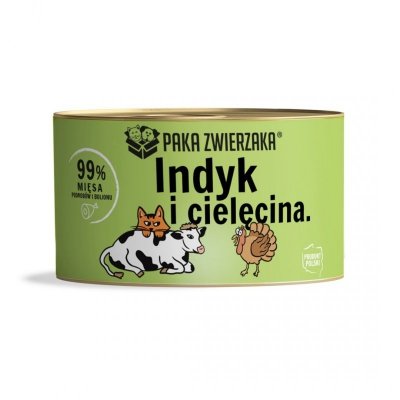 Paka Zwierzaka Indyk z cielęciną 200g