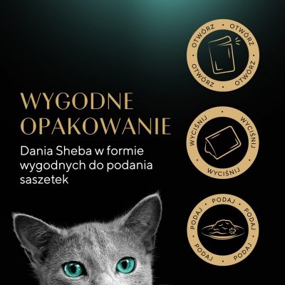 SHEBA Nature&#039;s Collection drobiowe smaki w galarecie- Drób - Adult- Mokra karma dla kota- 40x85
