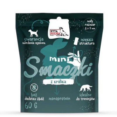 SYTA MICHA - Smaczki treningowe MINI  KRÓLIK - przysmak dla psa - 60g