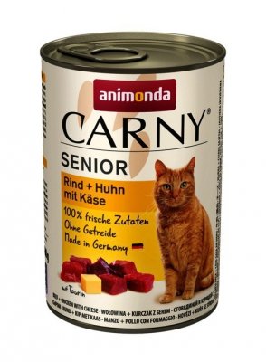 ANIMONDA Carny Senior wołowina, kurczak z serem - mokra karma dla kota - 400g