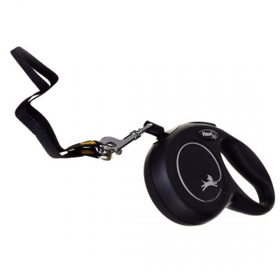Smycz flexi automatyczna New Classic XS linka 3 m - dla psa do 8 kg, kolor czarny