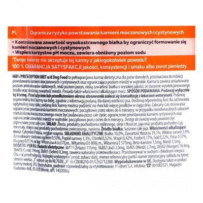 HILL&#039;S Prescription Diet Urinary Care Canine u/d - sucha karma dla psa - 4 kg