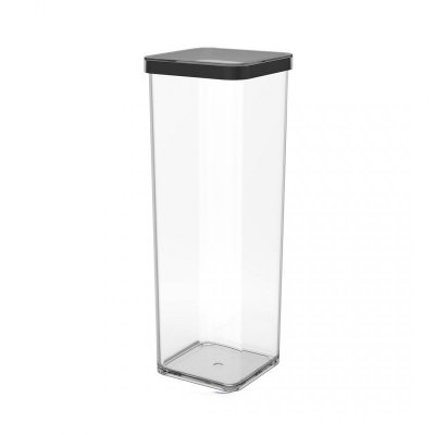 Rotho Pojemnik na przysmaki kwadratowy 2.0L LOFT transparentny/czarny