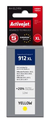 Activejet AH-912YRX Tusz  (zamiennik HP 912XL 3YL83AE; Premium; 990 stron; 12 ml, żółty)