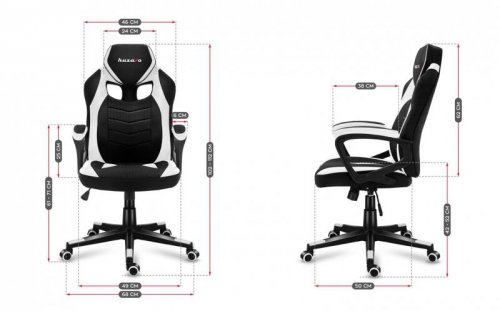 Fotel gamingowy Huzaro Force 2.5 White Mesh
