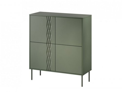 Komoda 4D TRESSE 100x40x110 zieleń mat