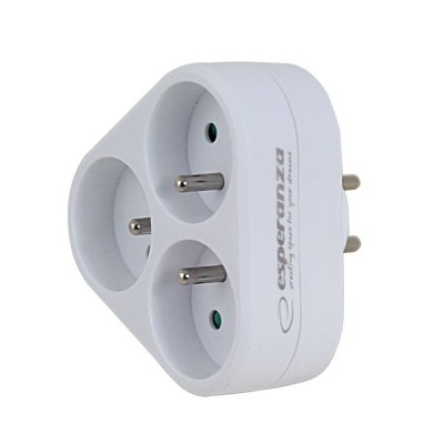 ESPERANZA ROZGAŁĘŹNIK ELEKTRYCZNY 3 GNIAZDA BIAŁY ELK303W