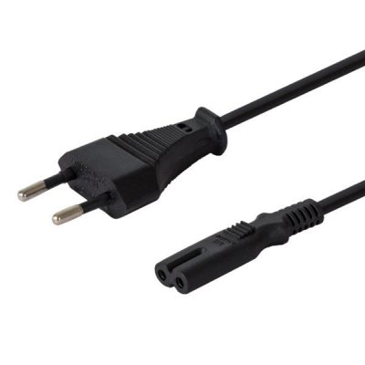 Kabel SAVIO  CL-105 (2-Pin  - Euro ; 3m; kolor czarny)