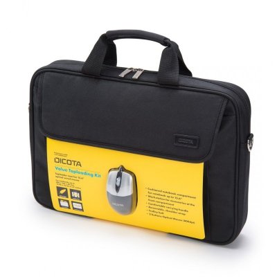 Torba z myszką Dicota Value Toploading Kit 14-15.6&quot; czarna D30805-V1