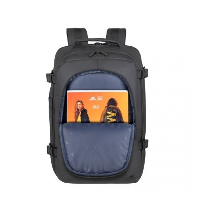 RIVACASE PLECAK NA LAPTOP 17,3&quot; TEGEL ECO, CZARNY, MATERIAŁ WODOODPORNY, EKO RPET, KIESZENIE NA SMARTFON, DOKUMENTY,AKCESOR