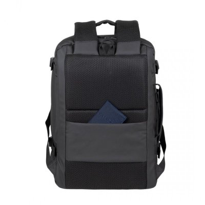 RIVACASE PLECAK NA LAPTOP 17,3&quot; TEGEL ECO, CZARNY, MATERIAŁ WODOODPORNY, EKO RPET, KIESZENIE NA SMARTFON, DOKUMENTY,AKCESOR
