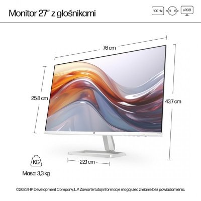 MONITOR HP LED IPS 27&quot; 527sa (94F48E9) 100Hz