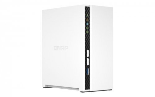 Qnap TS-233, Tower, 2 x 2.5&quot;/3.5&quot; SATA, ARM 2.0GHz Quad core, 2GB, 1 x 1GbE, External adapter (PSU)