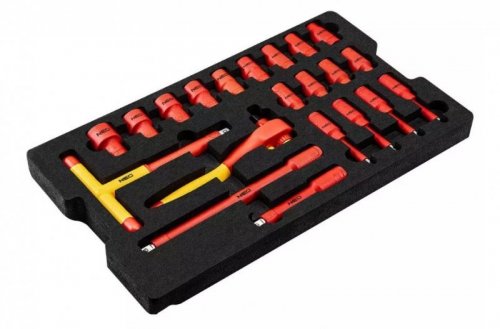 Skrzynia serwisowa elektryka Neo Tools 52 sztuki w 22&quot; mocnej skrzyni