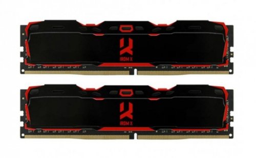GOODRAM DDR4 16GB PC4-25600 (3200MHz) 16-20-20 DUAL CHANNEL KIT IRDM X BLACK 1024x8