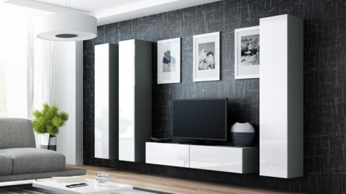 Witryna VIGO pełna&#039;180&#039; 180/40/30 szary/biały poł