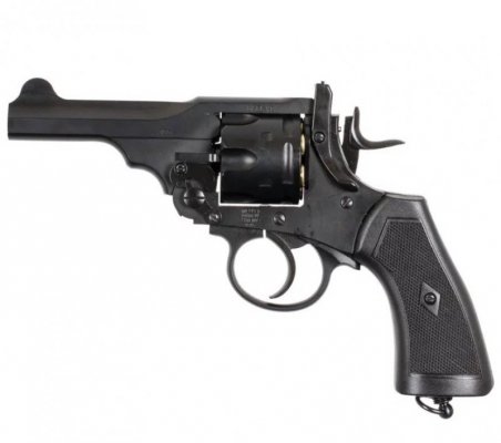 Rewolwer WEBLEY MKVI .455 Police kal.4,5 mm Diabolo łuski 6-strzał. lufa 4&quot; CO2 Black Ekp do17J