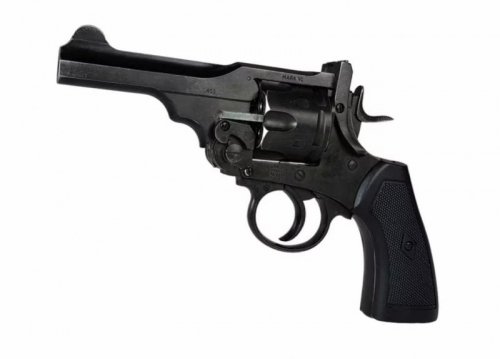 Rewolwer WEBLEY MKVI .455 Police kal.5,5 mm Diabolo łuski 6-strzał. lufa 4&quot; CO2 Battlefield Ekp do17J
