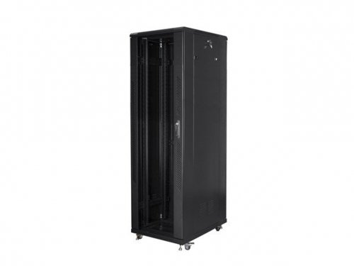 Szafa jednosekcyjna, zamykana na zamek Lanberg FF01-8842-12B (42U; 19&#039;&#039;; 2050mm / 800mm / 800 mm; stojąca; Pełne, Szkl