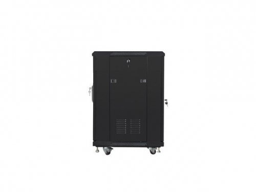 Szafa rack Lanberg FF01-6615-12B (15U; 19&#039;&#039;; 848mm / 600mm / 600 mm; stojąca; Szklane; 800 kg; kolor czarny)