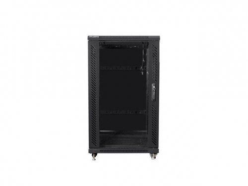 Szafa rack Lanberg FF01-6822-12B (22U; 19&#039;&#039;; 1160 mm / 600mm / 800 mm; stojąca; Szklane; 800 kg; kolor czarny)