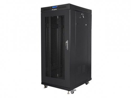 LANBERG SZAFA STOJĄCA RACK 19&quot; 27U 600X800 DRZWI PERFOROWANE LCD CZARNA FF01-6827-23BL (FLAT PACK)